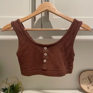 Old Navy Waffle Knit Pajama Crop Top